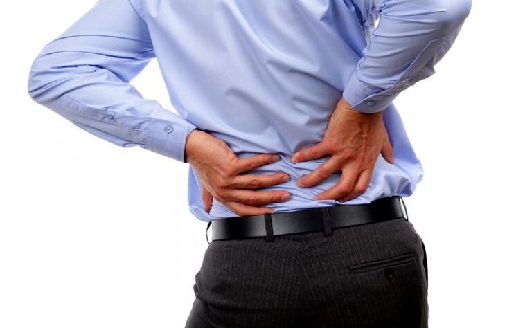 Lumbar osteochondrosis back pain