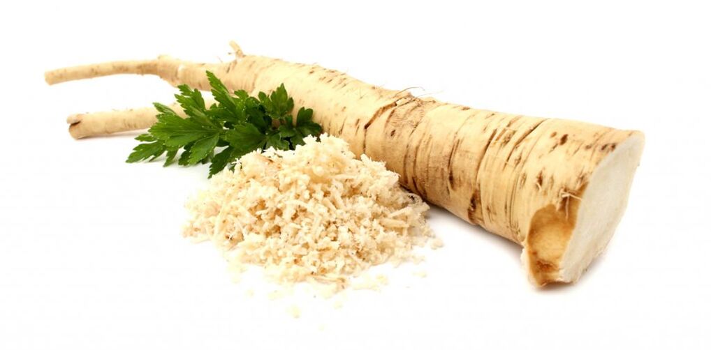 Friction of horseradish and elderberry to treat cervical osteochondrosis